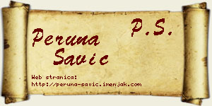 Peruna Savić vizit kartica
